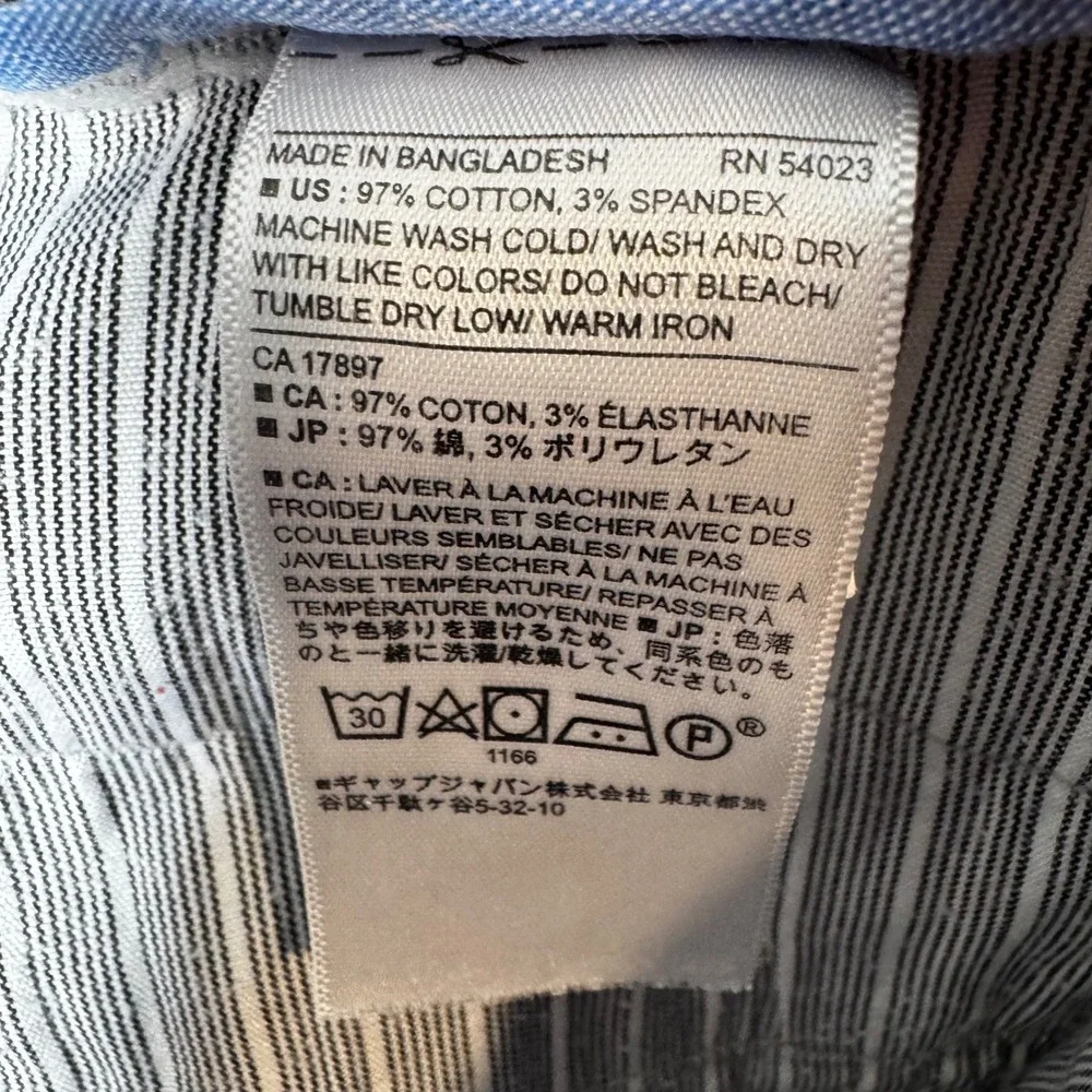 Banana Republic Fulton Skinny Chino Mens 34x30 Grey Geometric Print Pants